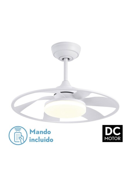 Ventilador de techo de plafón Fabrilamp modelo CELSIUS blanco  (Ø 55 cm)