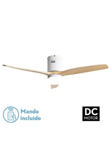 Ventilador de techo Fabrilamp modelo AGUILÓN blanco y haya  (Ø 132 cm)