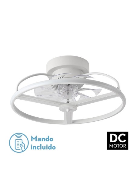 Ventilador de techo de plafón Fabrilamp modelo BORA blanco  (Ø 50 cm)