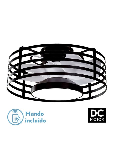 Ventilador de techo de plafón Fabrilamp modelo XALOC negro y blanco (Ø 57,8 cm)