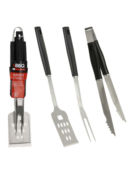 Set de utensilios para barbacoa 3 piezas (Pala, tenedor y pinzas)