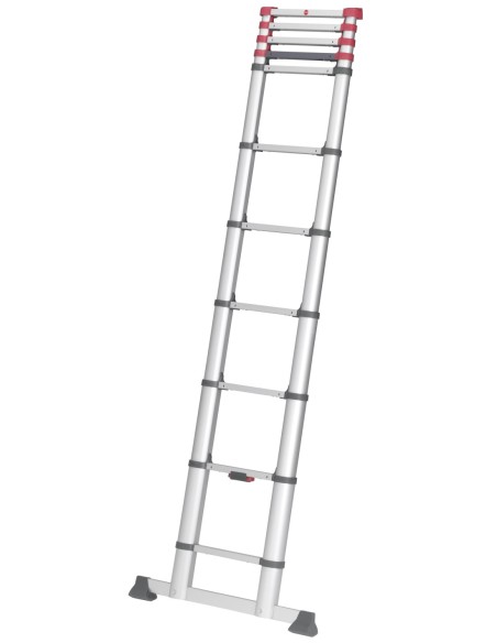 HAILO 7113-132 - Escalera telescópica de aluminio FlexiLine 380 de 13 peldaños