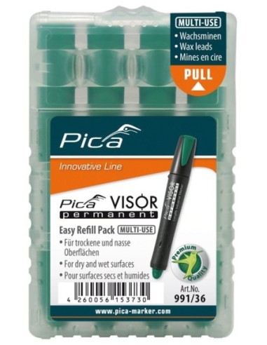 PICA 991/41 - Estuche de 4 minas VISOR permanente Azul