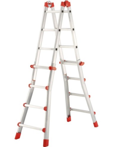 HAILO 7516-151 - Escalera aluminio telescópica multiposición ProfiStep Multi (4x3 peldaños)