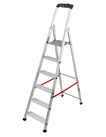 HAILO 8848-011 - Escalera de tijera profesional Alu PRO (8 peldaños)