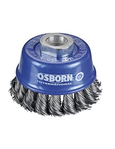 Osborn 9908608152 - Cepillo taza acero de alambre trenzado con tuerca M14 y filamento Ø 0.50 mm (75x(25+20) )