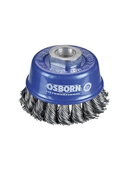 Osborn 9908608152 - Cepillo taza acero de alambre trenzado con tuerca M14 y filamento Ø 0.50 mm (75x(25+20) )