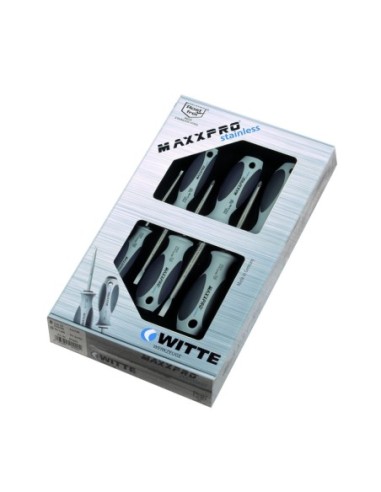 WITTE 670008 - Juegos de destornilladores MAXXPRO Inoxidable Puntas Torx (x6)