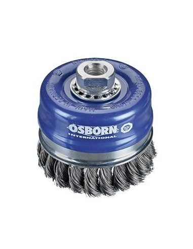 Osborn 0002608155 - Cepillo taza acero trenzado con tuerca M14 y filamento Ø 0.50 mm (120x(25+25) )