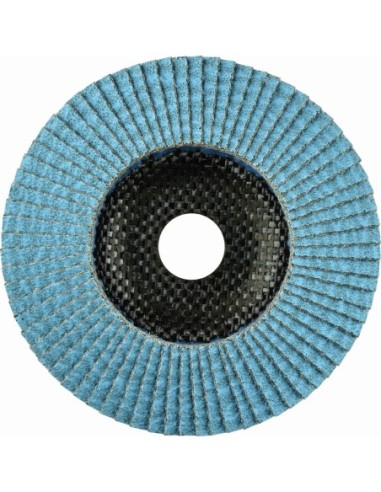 DRONCO 5252307100 - Disco de láminas abrasivo zirconio ZIRCON MAXX de 125 mm grano 80 y base abombada