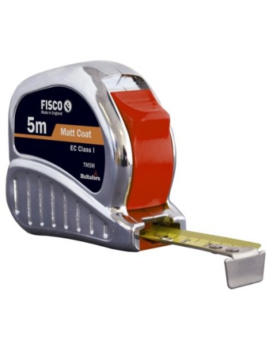 FISCO TM10M - Flexómetro clase I con caja de ABS cromada TRI-MATIC (10x25)