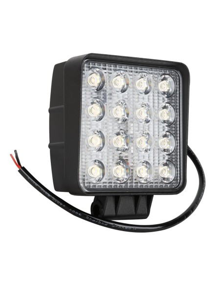 JBM 53045 Faro de trabajo cuadrado de 16 LEDs de luz dispersa