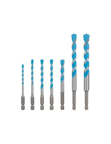 Set de 7 brocas BOSCH EXPERT HEX-9 Multi Construction (4/5/6/8/10/12)