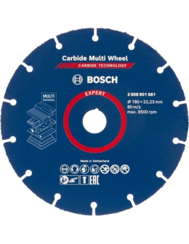 Disco de corte BOSCH EXPERT Carbide Multi Wheel (180 x 22,23)