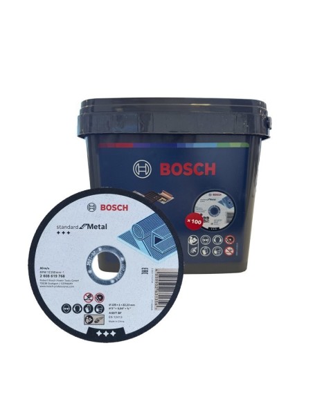 100 discos de corte BOSCH Standard for Metal (Ø 125 mm)