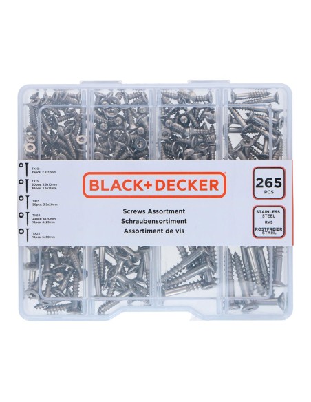 Surtido de tornillos Torx (265 piezas) Black+Decker