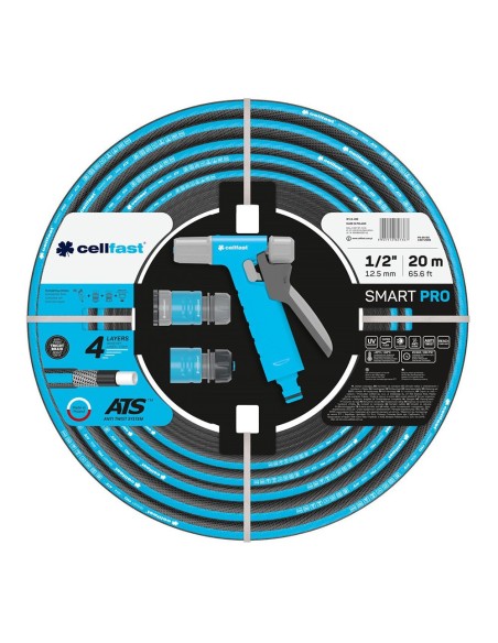 Set manguera de riego SMART PRO ATS de 12,5 mm x 20 m con conectores y pistola Cellfast