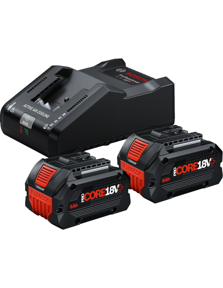 Baterías y cargador BOSCH Power Set (2 ProCORE18V+ 8.0Ah + GAL 18V-160 Professional)