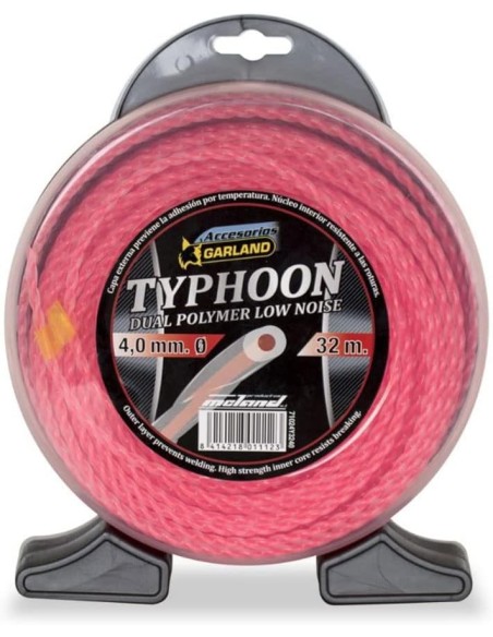 Garland 71024Y3240 Dispensador de hilo de nylon trenzado "Typhoon" para desbrozadoras (32m, Ø4mm)