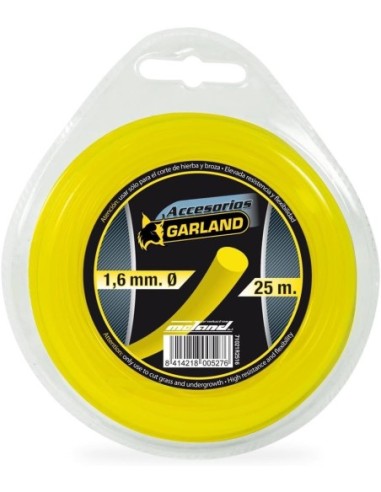 Garland 71021R2516  Dispensador de hilo de nylon para desbrozadoras (25m, Ø1,6mm)