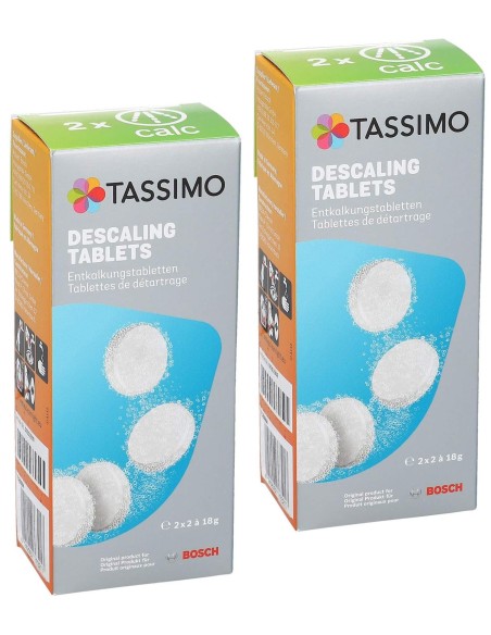 BSH 00311909X2 Pastillas descalcificadoras para cafeteras Tassimo (2 unidades)