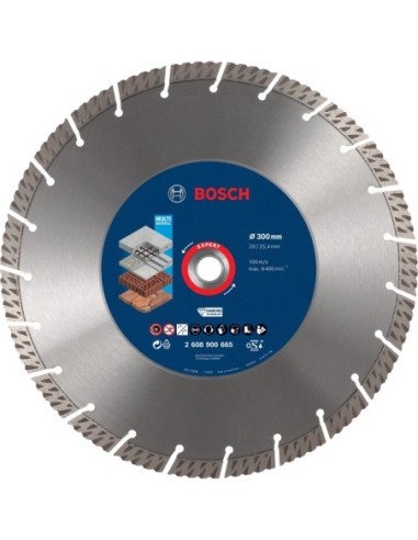 BOSCH 2608900665 Disco de diamante Expert MultiMaterial de 300 x 20/2540 x 3 x 15 mm