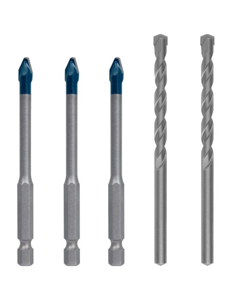 BOSCH 2608900596 Set mixto de 5 brocas Expert HEX-9 HardCeramic de 6 mm