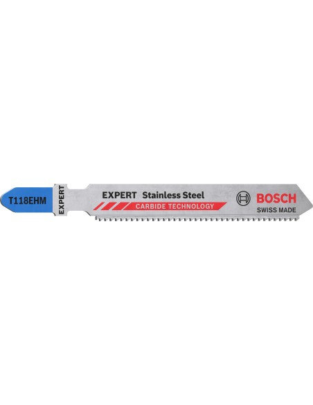 BOSCH 2608900562 Hoja de sierra de calar Expert ‘Stainless Steel’ T 118 EHM 3uds.