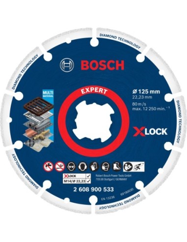 BOSCH 2608900533 Disco de corte Expert Diamond Metal Wheel X-LOCK de 125 x 2223 mm