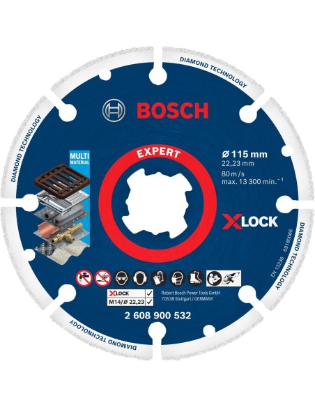 BOSCH 2608900532 Disco de corte Expert Diamond Metal Wheel X-LOCK de 115 x 2223 mm