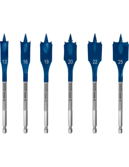 BOSCH 2608900333 Set de brocas fresadoras planas Expert SelfCut Speed de 13/16/19/20/22/25 mm 6uds.