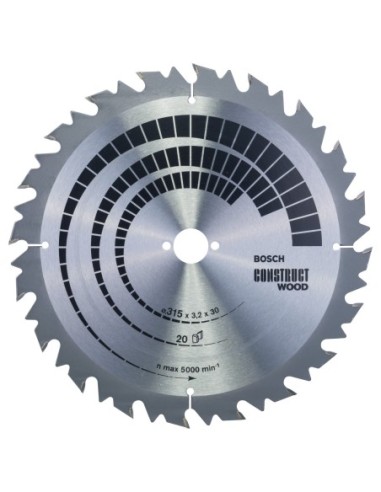 BOSCH 2608640701 Hoja De Sierra circular  CW WO S 315x30-20