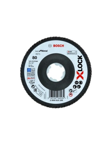 Bosch X-LOCK Lam.X571 B.Metal:115mm cón.FV G80 2608619199