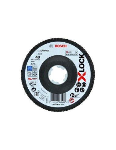 Bosch X-LOCK Lam.X571 B.Metal:125mm cón.FV G40 2608619201