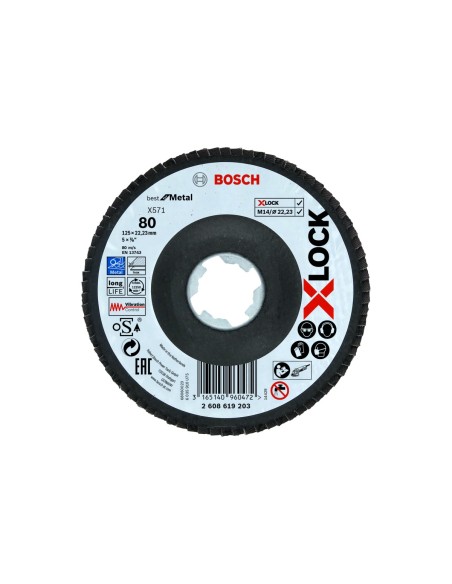 Bosch X-LOCK Lam.X571 B.Metal:125mm cón.FV G80 2608619203