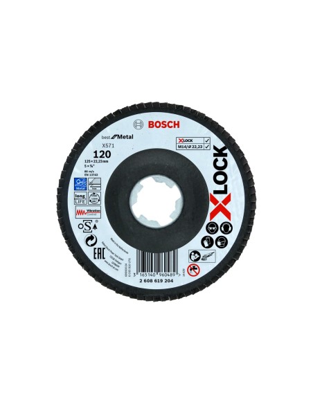 Bosch X-LOCK Lam.X571 B.Metal:125mm có.FV G120 2608619204