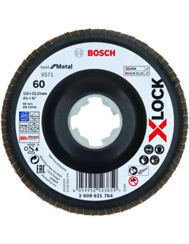 Bosch X-LOCK Lam.X571 B.Metal:115mm c.plás.G60 2608621764