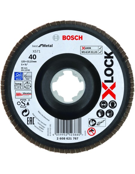 Bosch X-LOCK Lam.X571 B.Metal:125mm c.plás.G40 2608621767