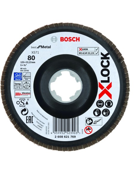 Bosch X-LOCK Lam.X571 B.Metal:125mm c.plás.G80 2608621769