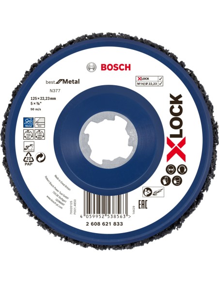 Bosch X-LOCK Disco limpieza Metal N377: 125mm 2608621833