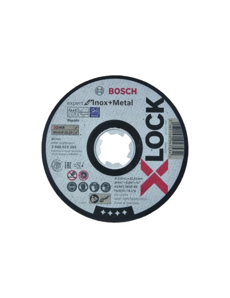 BOSCH 2608619263 Disco de corte Expert for Inox X-LOCK