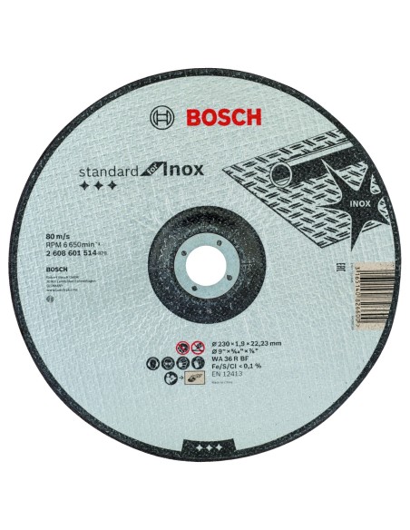 BOSCH 2608601514 Disco de corte Standard for Inox (Ø 230)