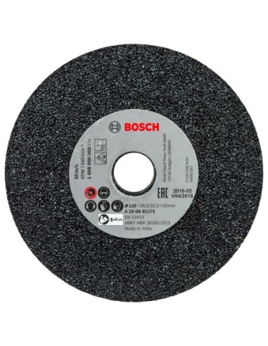 BOSCH 1608600069 Disco de amolar para amoladoras rectas 125 mm 20 mm 24