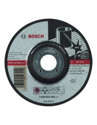 BOSCH 2608602488 Disco desbaste acodado Expert Inox AS 30 S INOX BF 125 6