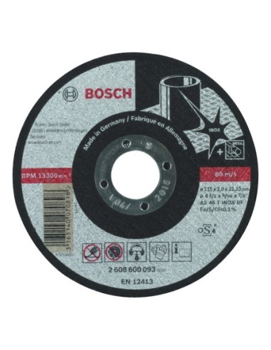 BOSCH 2608600093 Disco corte recto Expert Inox AS 46 T INOX BF 115 20