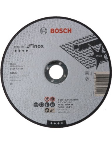 BOSCH 2608600095 Disco corte recto Expert Inox AS 46 T INOX BF 180 20