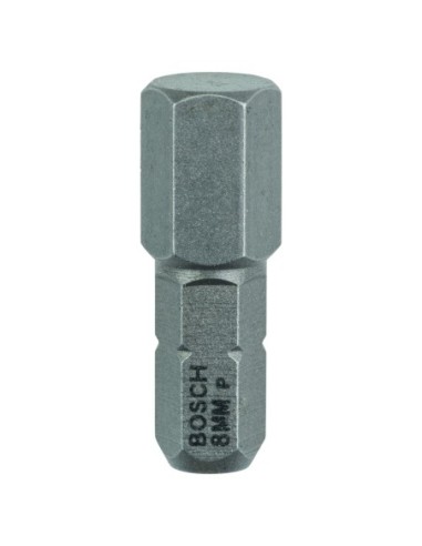 BOSCH 2607001730 Punta de atornillar extra dura HEX 8 25 mm