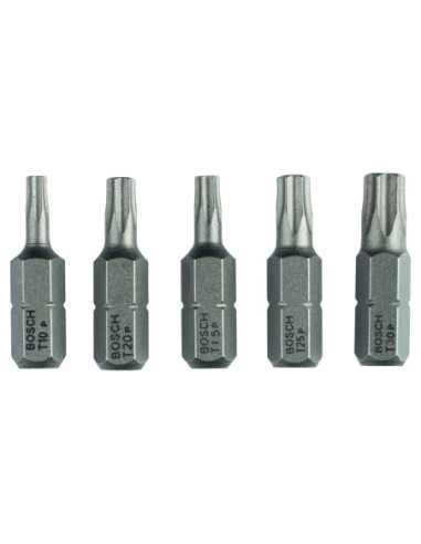 BOSCH 2607001768 Set de 5 puntas de atornillar extraduras (Torx®) T 10