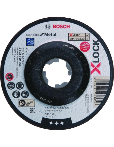 Bosch X-LOCK Standard Metal desbaste 115 x 6mm 2608619365