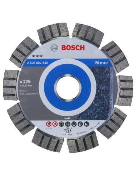 BOSCH 2608602642 Disco corte diamante Best Stone 125 x 2223 x 22 x 12